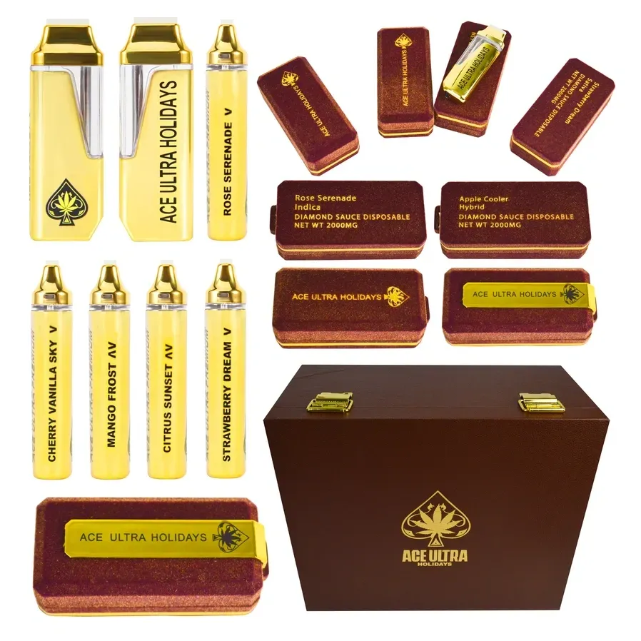 EMPTY Ace Ultra Premium Holiday Edition 2g Gold Disposable Vape suppliers
