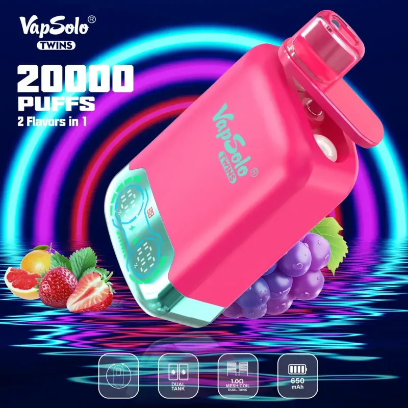 כיצד להשתמש ב-VapSolo Twins 20000: מדריך למתחילים לאידוי טעמים כפול