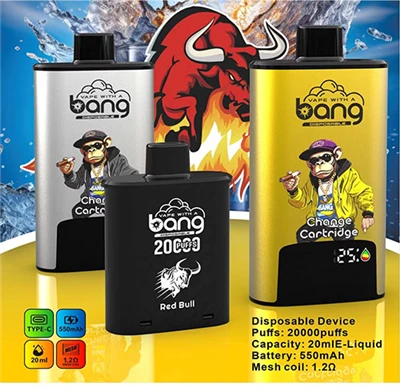 Bang Bang ניתן למילוי חוזר 20000 נפיחות חד פעמיות