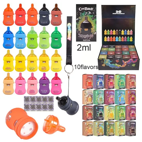 Empty Crybaby 2 גרם חד פעמי בקבוק בכי בצורת Vape