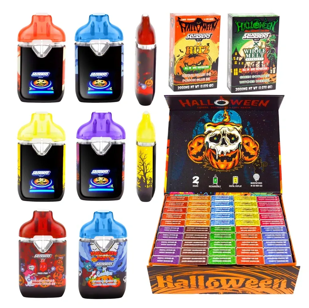 EMPTY Sluggers Hit Halloween 2 גרם מתג עט Vape חד פעמי בטעמים כפולים