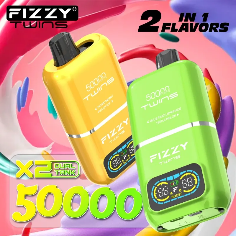 Fizzy 50k Puffs 50000 Twins 2-in-1 EU Warehouse Vape חד פעמי